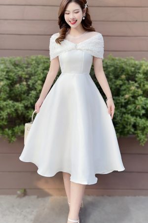 Váy trắng dự tiệc Anh Fashion | Thời trang nữ thiết kế